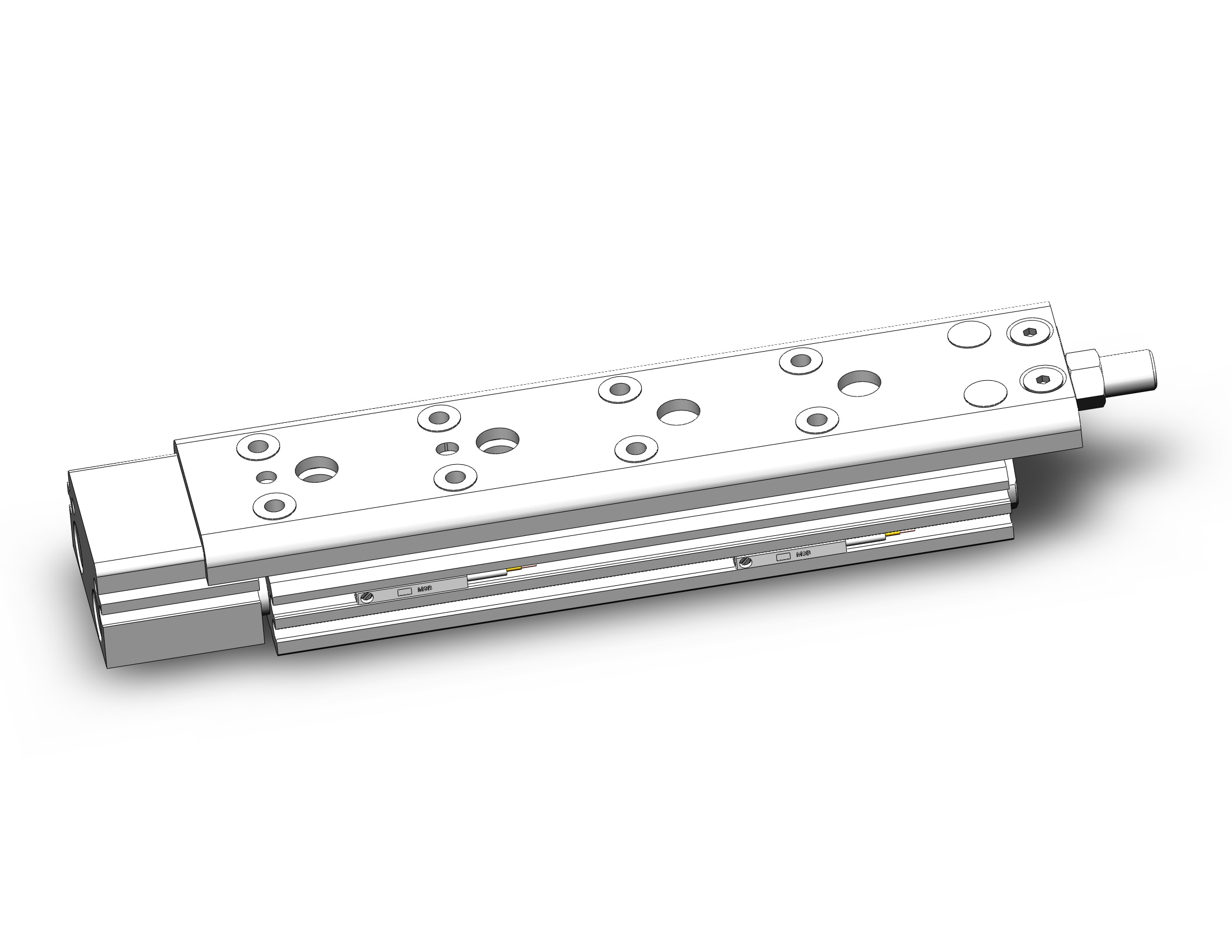 SMC MXQ12C-75ZE5-M9BL cyl, high precision, guide, MXQ GUIDED CYLINDER