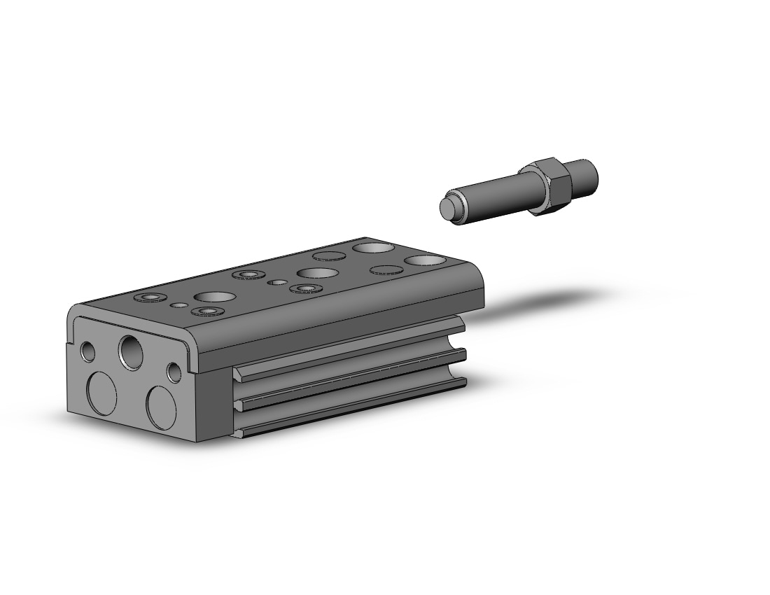 SMC MXQ6-10ZF cyl, high precision, guide, MXQ GUIDED CYLINDER