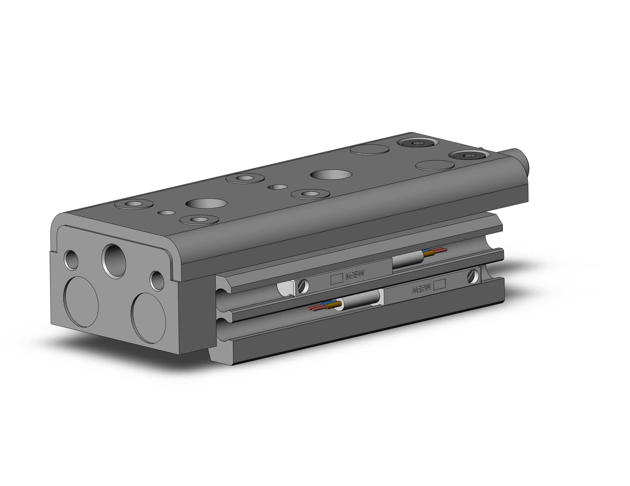 SMC MXQ8-20ZB-M9BWM cyl, high precision, guide, MXQ GUIDED CYLINDER