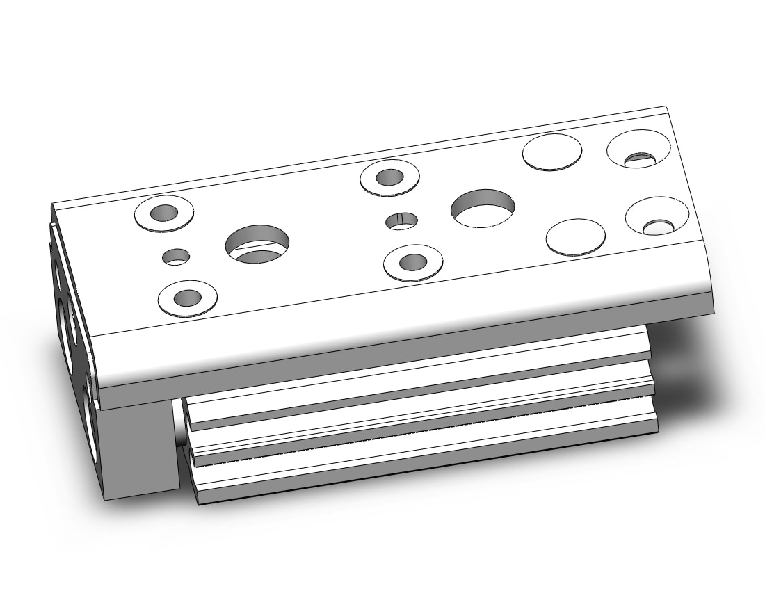 SMC MXQ8C-10Z cyl, high precision, guide, MXQ GUIDED CYLINDER