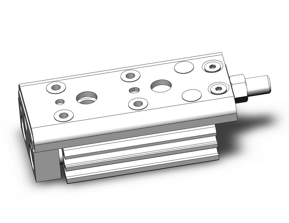 SMC MXQ8C-10ZB cylinder, slide table, GUIDED CYLINDER