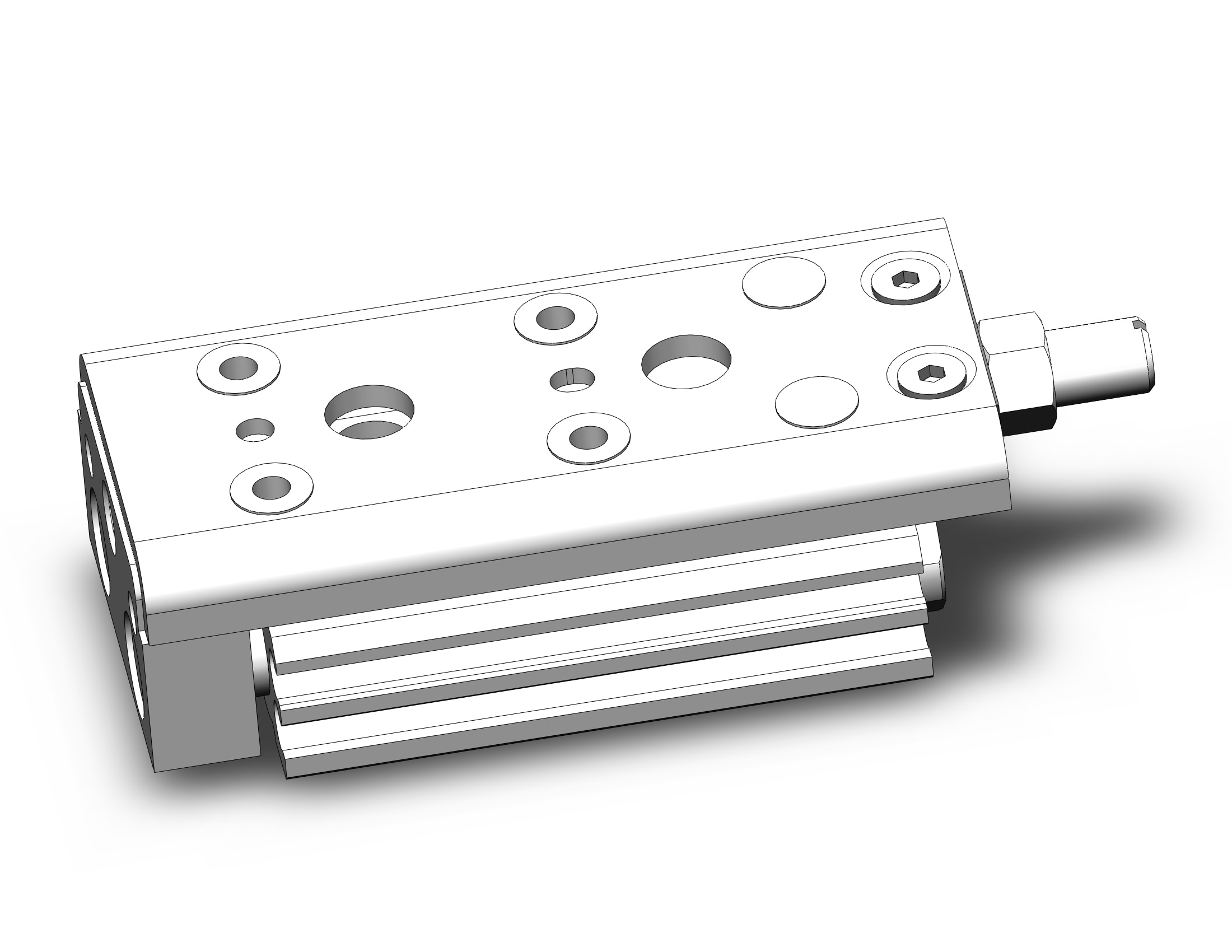 SMC MXQ8C-10ZH3 cyl, high precision, guide, MXQ GUIDED CYLINDER