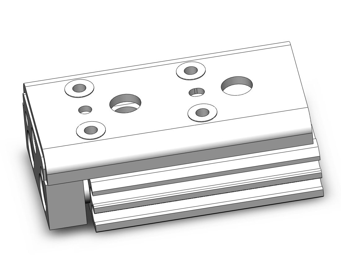 SMC MXQ8C-10ZN cylinder, slide table, GUIDED CYLINDER