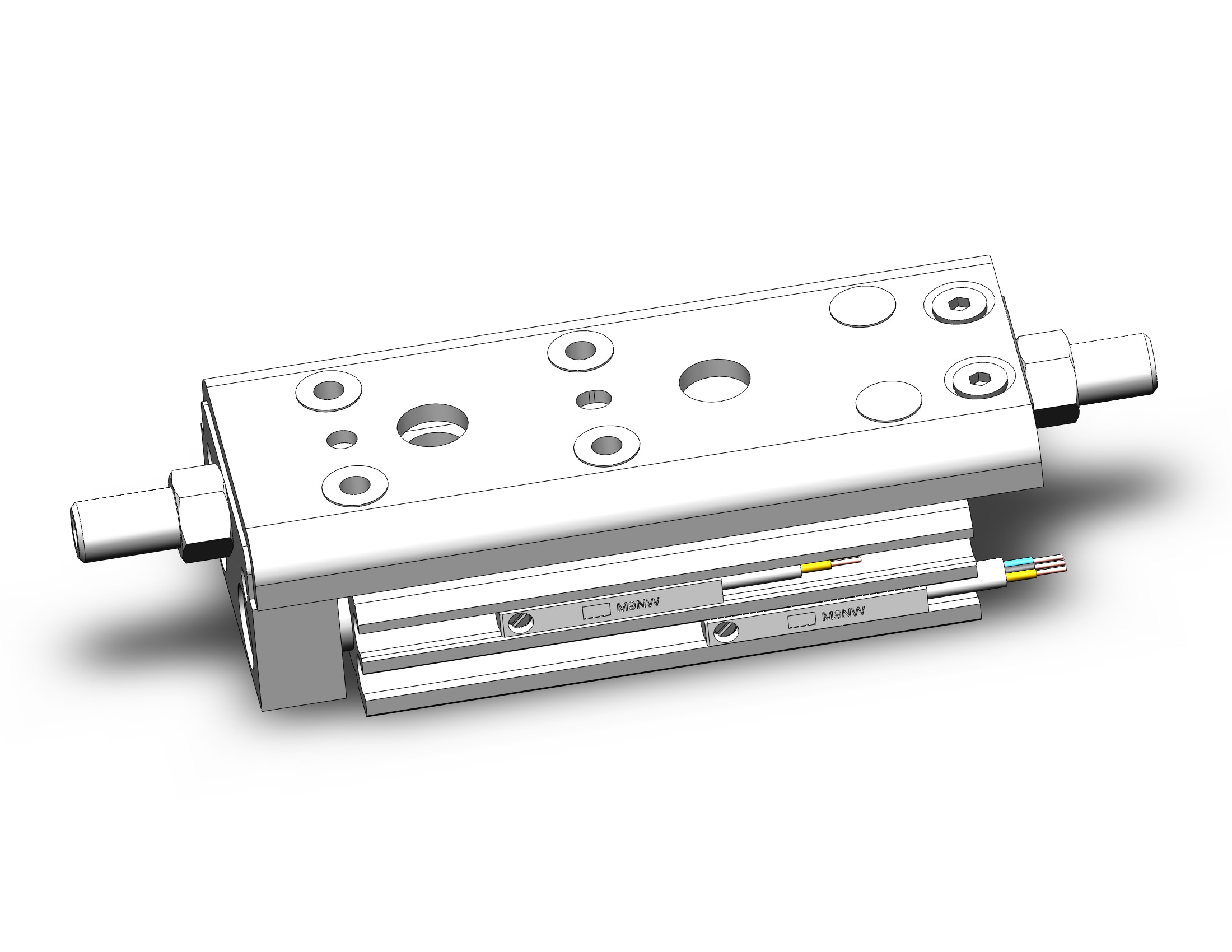 SMC MXQ8C-20ZA-M9NWMAPC cyl, high precision, guide, MXQ GUIDED CYLINDER