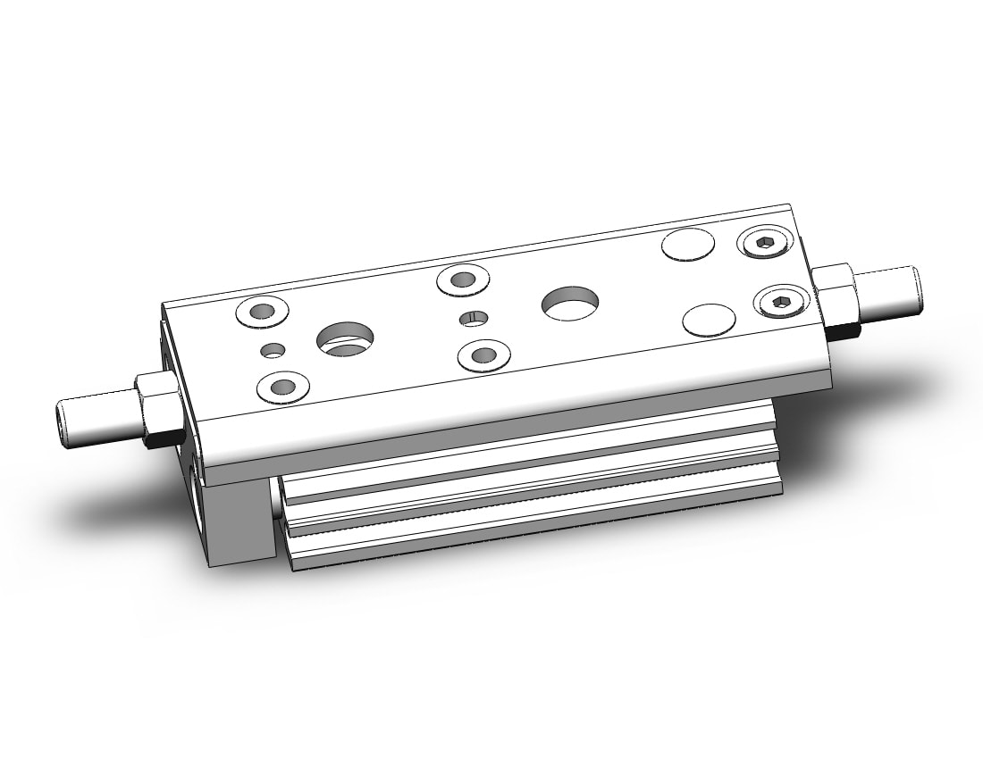 SMC MXQ8C-20ZA cyl, high precision, guide, MXQ GUIDED CYLINDER