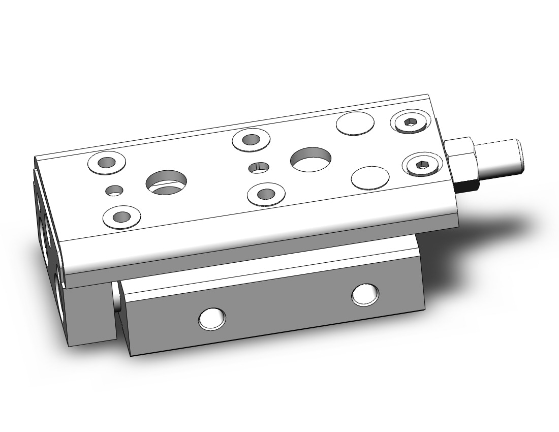 SMC MXQ8CL-10ZB cylinder, slide table, GUIDED CYLINDER