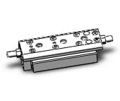 SMC MXQ8CL-30ZA3 cyl, high precision, guide, MXQ GUIDED CYLINDER