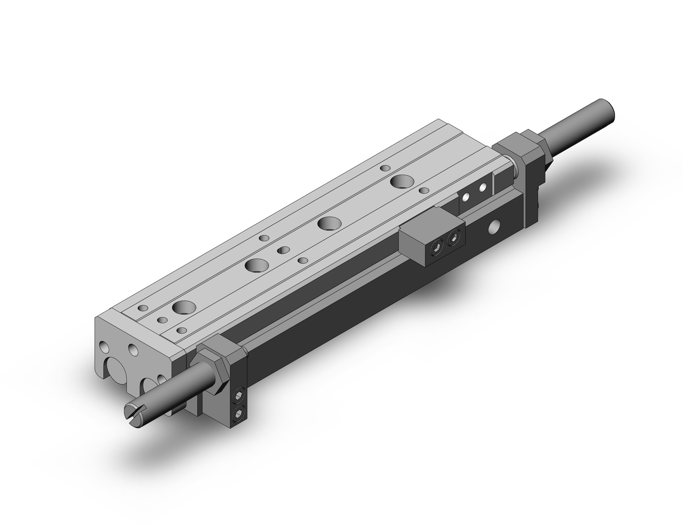 Smc Mxq L B M Bl Cyl Slide Table Shock Absorb Mxq Guide