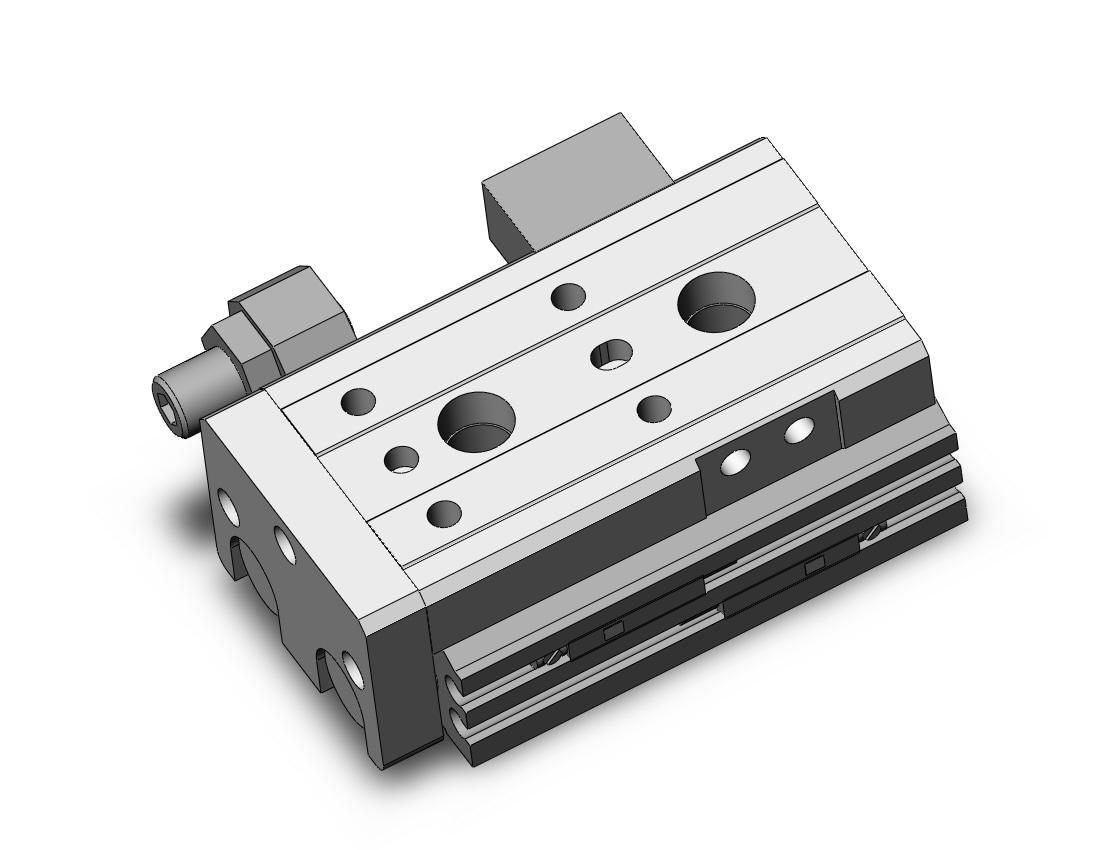 SMC MXQR12-20AS-A93L cyl, slide table, reversible, MXQ GUIDED CYLINDER