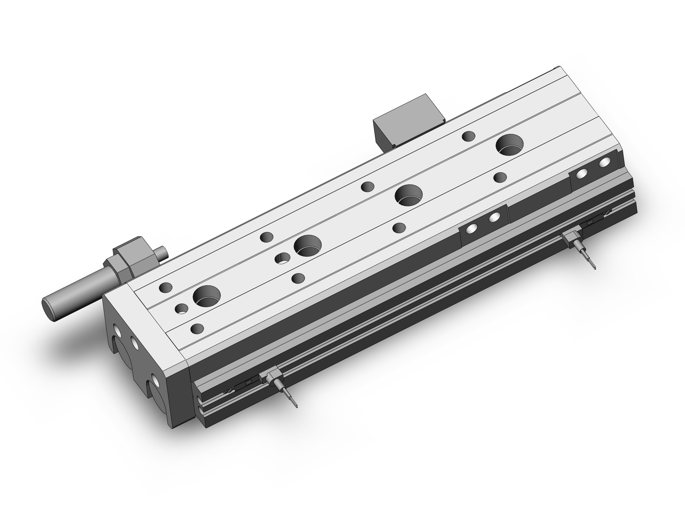 SMC MXQR16-100JS-A93VL cyl, air slide table, reversible, asw, GUIDED CYLINDER