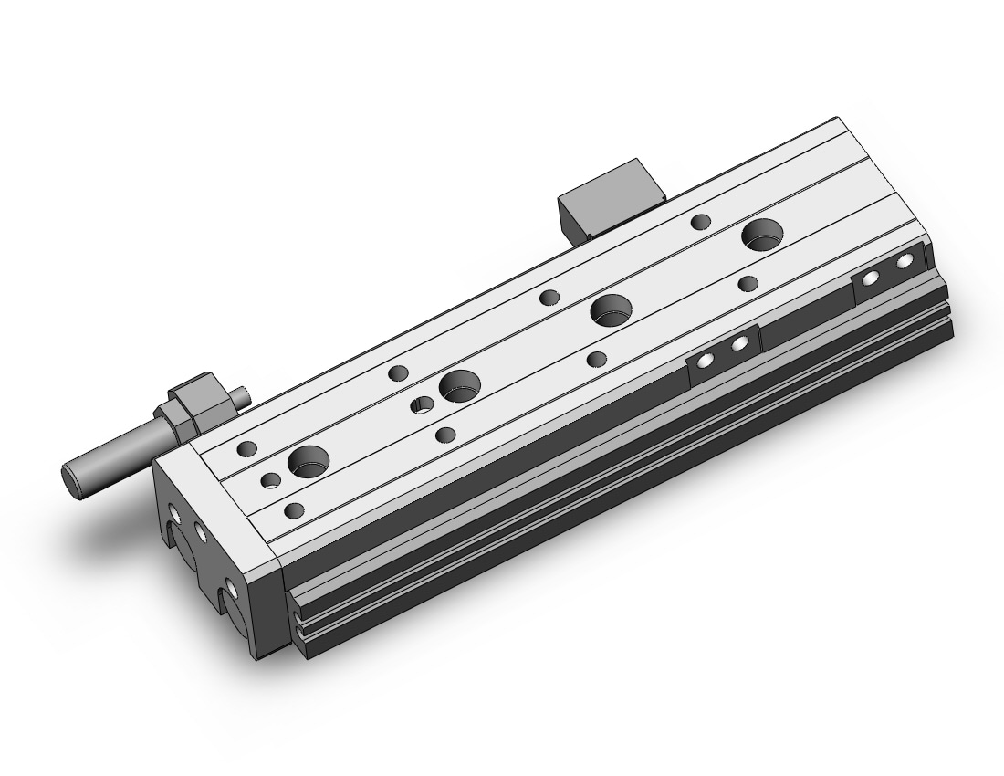 SMC MXQR16-100JS cyl, air slide table, reversible type, GUIDED CYLINDER