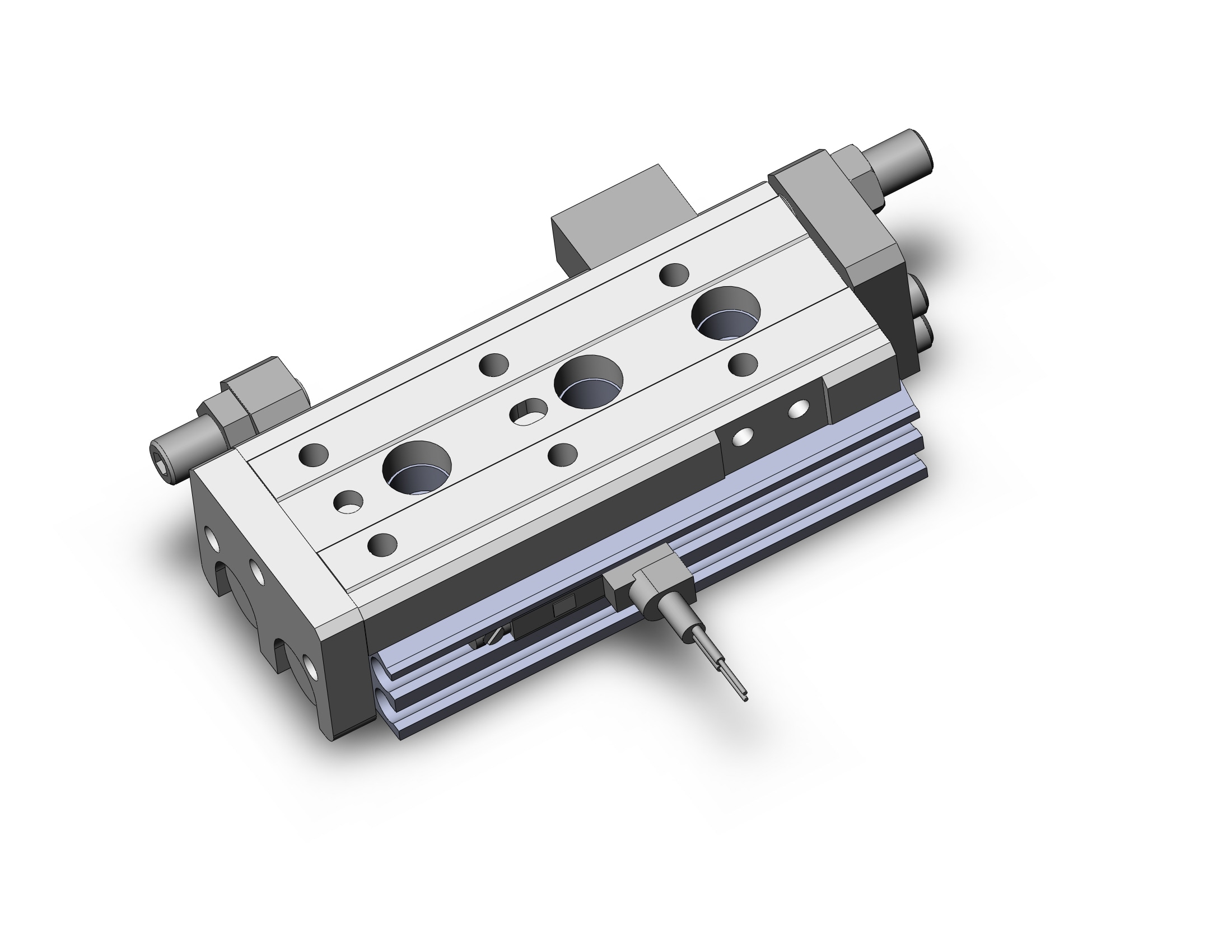 SMC MXQR6-30A-A96VLS cyl, air slide table, reversible, asw, GUIDED CYLINDER