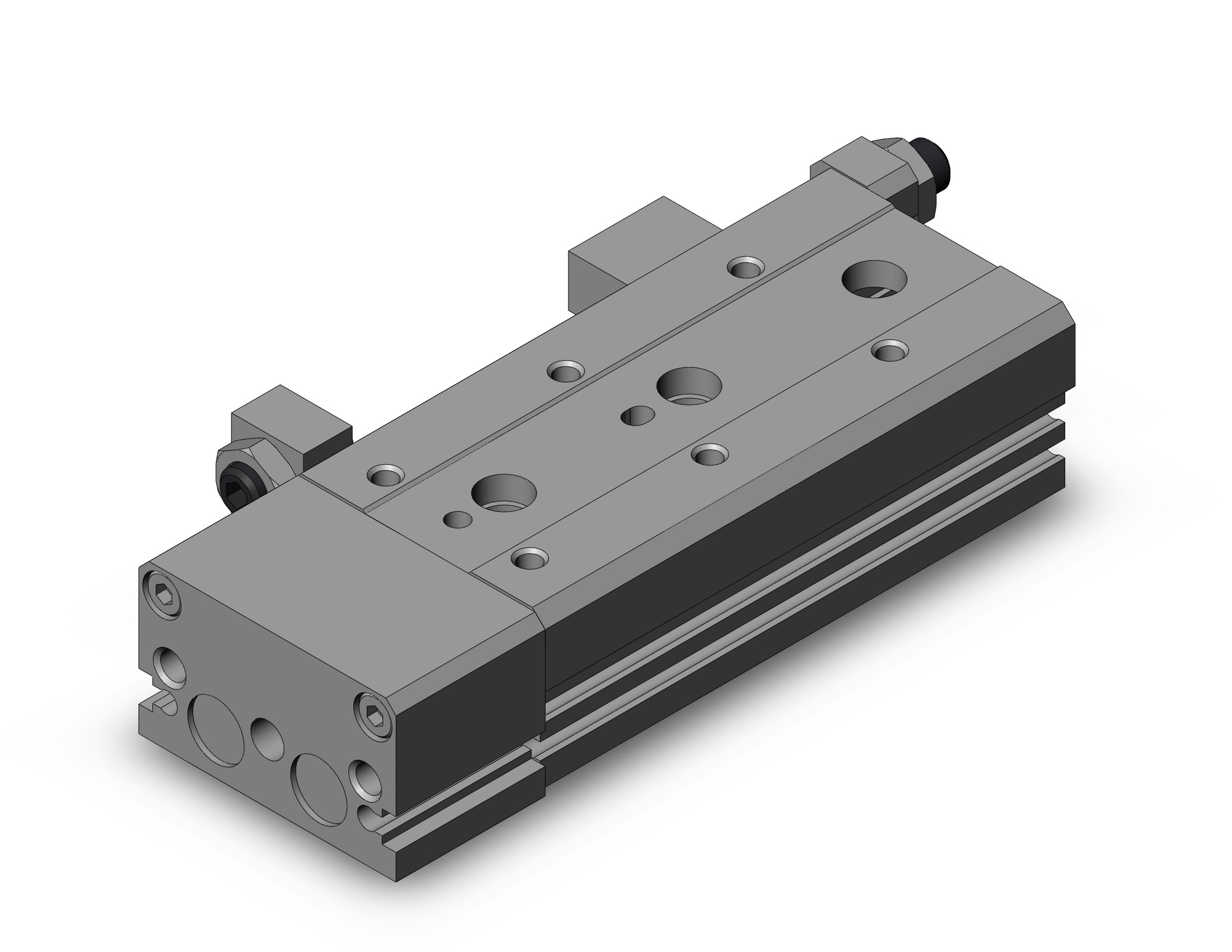 SMC MXS12-50AF cyl, slide table, stroke adj, MXS/MXJ GUIDED CYLINDER