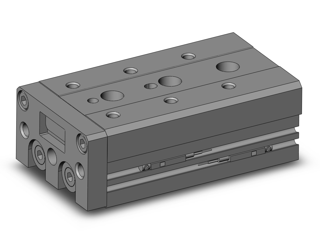 SMC MXS16-50-A93 cyl, slide table, dual rod, MXS/MXJ GUIDED CYLINDER