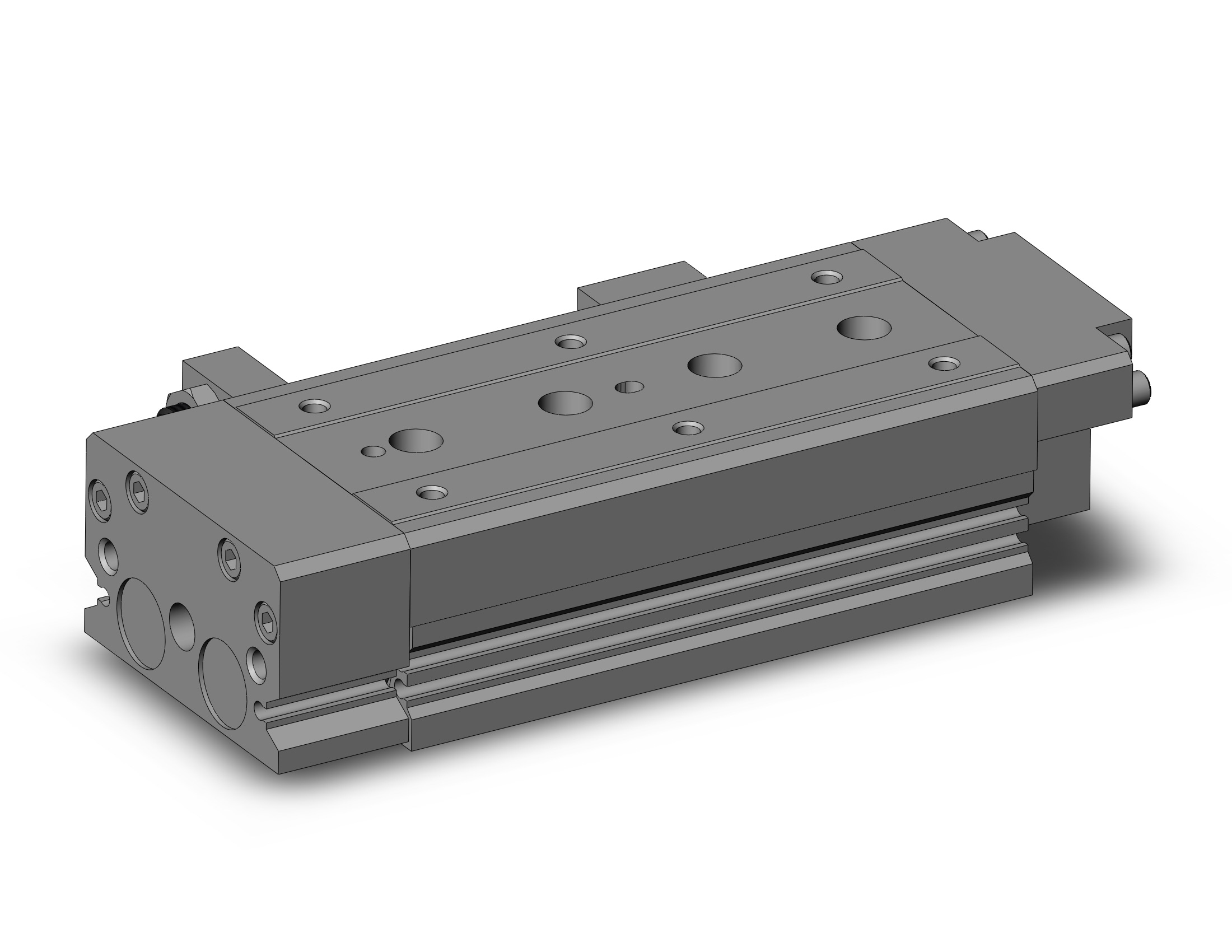 SMC MXS20-75ASFR cyl, slide table, stroke adj, MXS/MXJ GUIDED CYLINDER