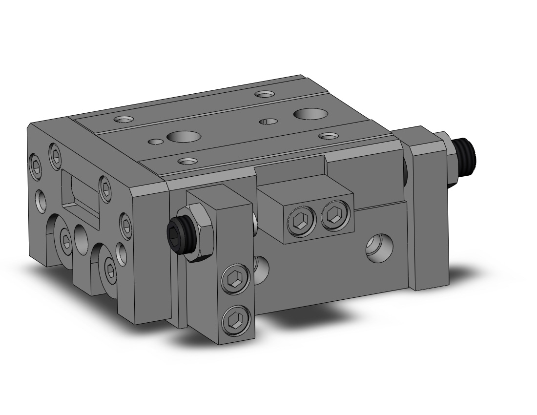 SMC MXS20L-10AS cyl, slide table, stroke adj, MXS/MXJ GUIDED CYLINDER