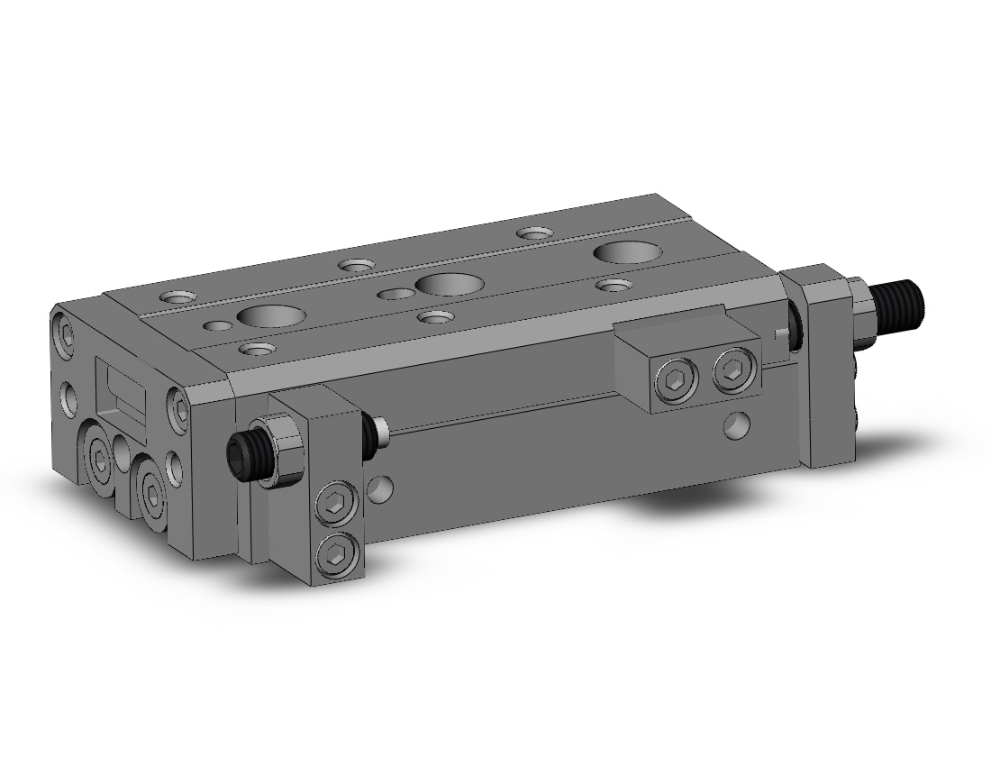 SMC MXS6L-30A-A93 cyl, slide table, stroke adj, MXS/MXJ GUIDED CYLINDER