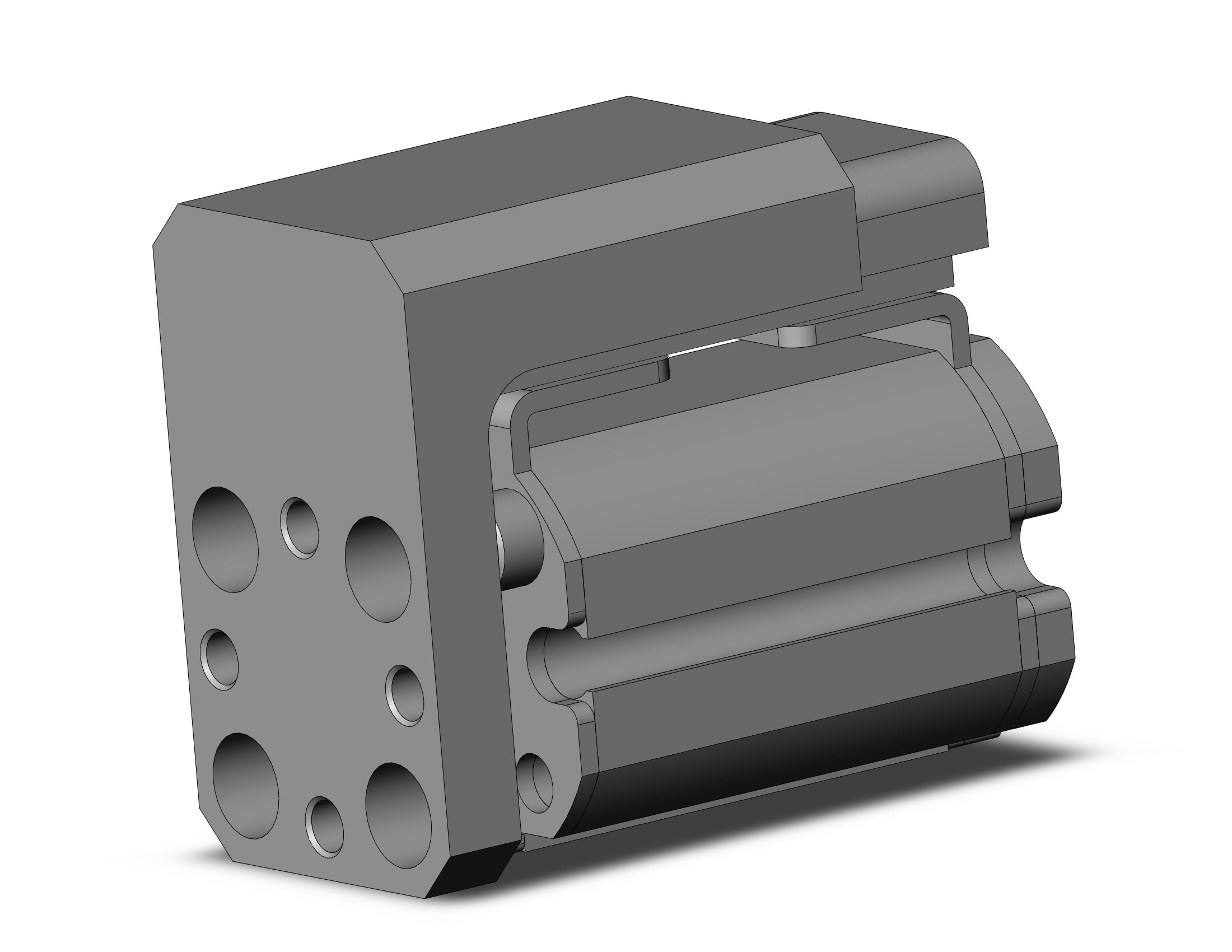 SMC MXZ12-10L cylinder, air, COMPACT CYLINDER W/LINEAR GUIDE