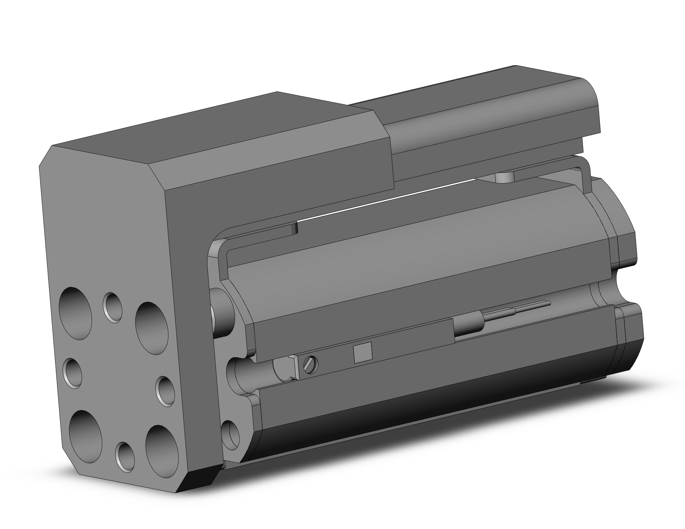 SMC MXZ12-30-M9BW cyl, compact w/guide, MXS/MXJ GUIDED CYLINDER