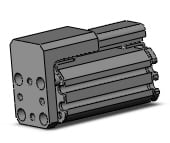 SMC MXZ16-30L cylinder, air, COMPACT CYLINDER W/LINEAR GUIDE