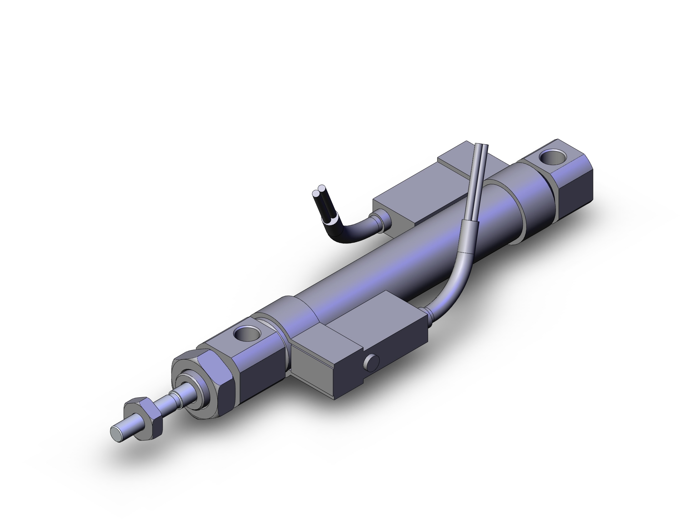 SMC NCDJ2B10-200-C73L cyl, rnd body, dbl act, a-sw, NCJ2 ROUND BODY CYLINDER