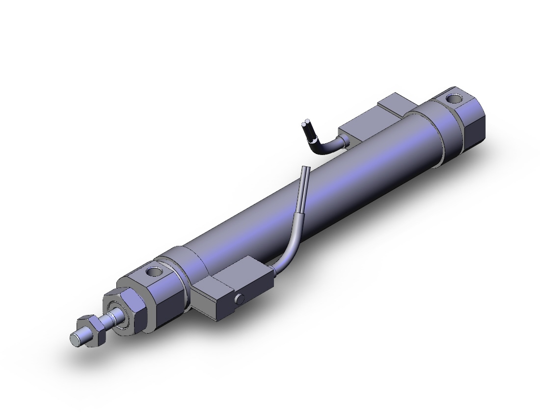 SMC NCDJ2B16-400-C73 Cyl, Rnd Body, Dbl Act, A-sw, NCJ2 ROUND BODY CYLINDER