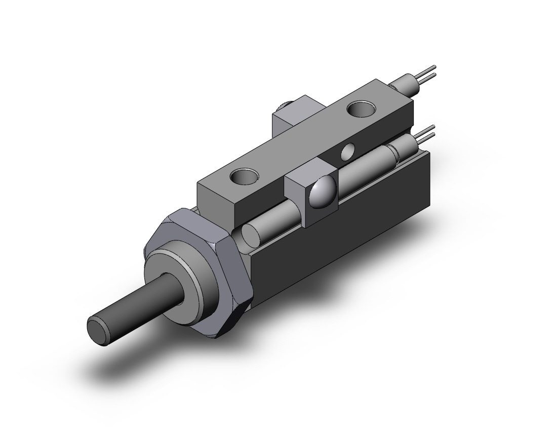 SMC NCDJPB10-050D-B-90A cyl, pin, dbl act, sw capable, NCJP ROUND BODY CYLINDER