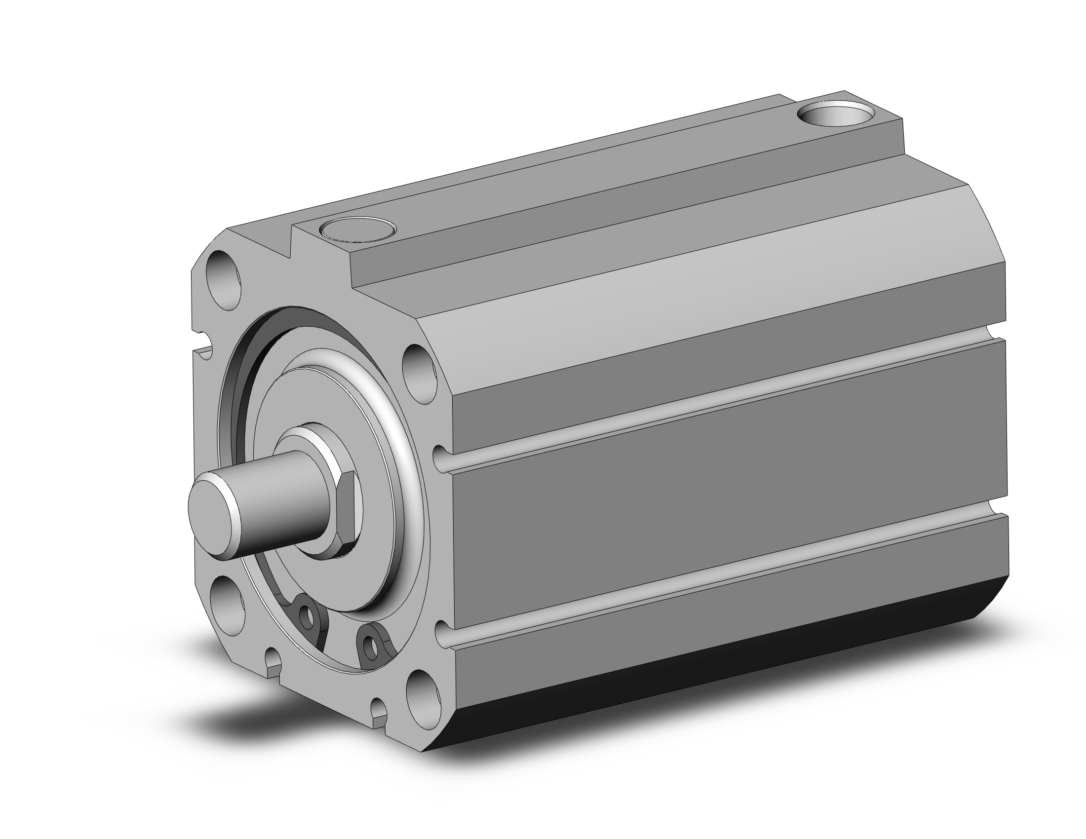 SMC NCDQ8B200-125SM cyl, compact, spr rtn, NCQ8 COMPACT CYLINDER