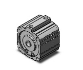 SMC NCDQ8WB400-125 cyl, compact, dbl act, dbl rod, NCQ8 COMPACT CYLINDER