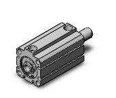 SMC NCDQ8WE106-100 cyl, compact, dbl act, dbl rod, NCQ8 COMPACT CYLINDER