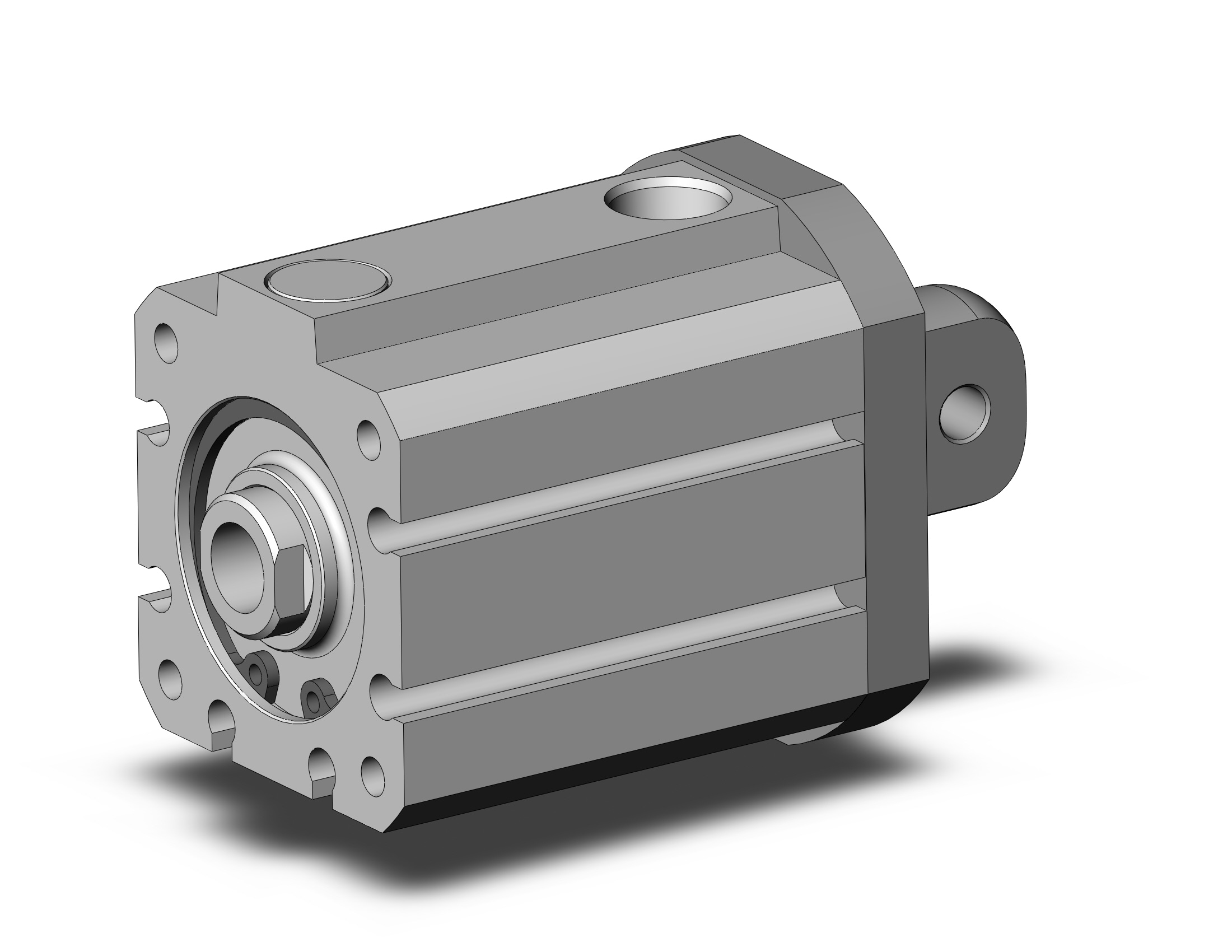 SMC NCQ8C106-100S cyl, compact, spr rtn, NCQ8 COMPACT CYLINDER