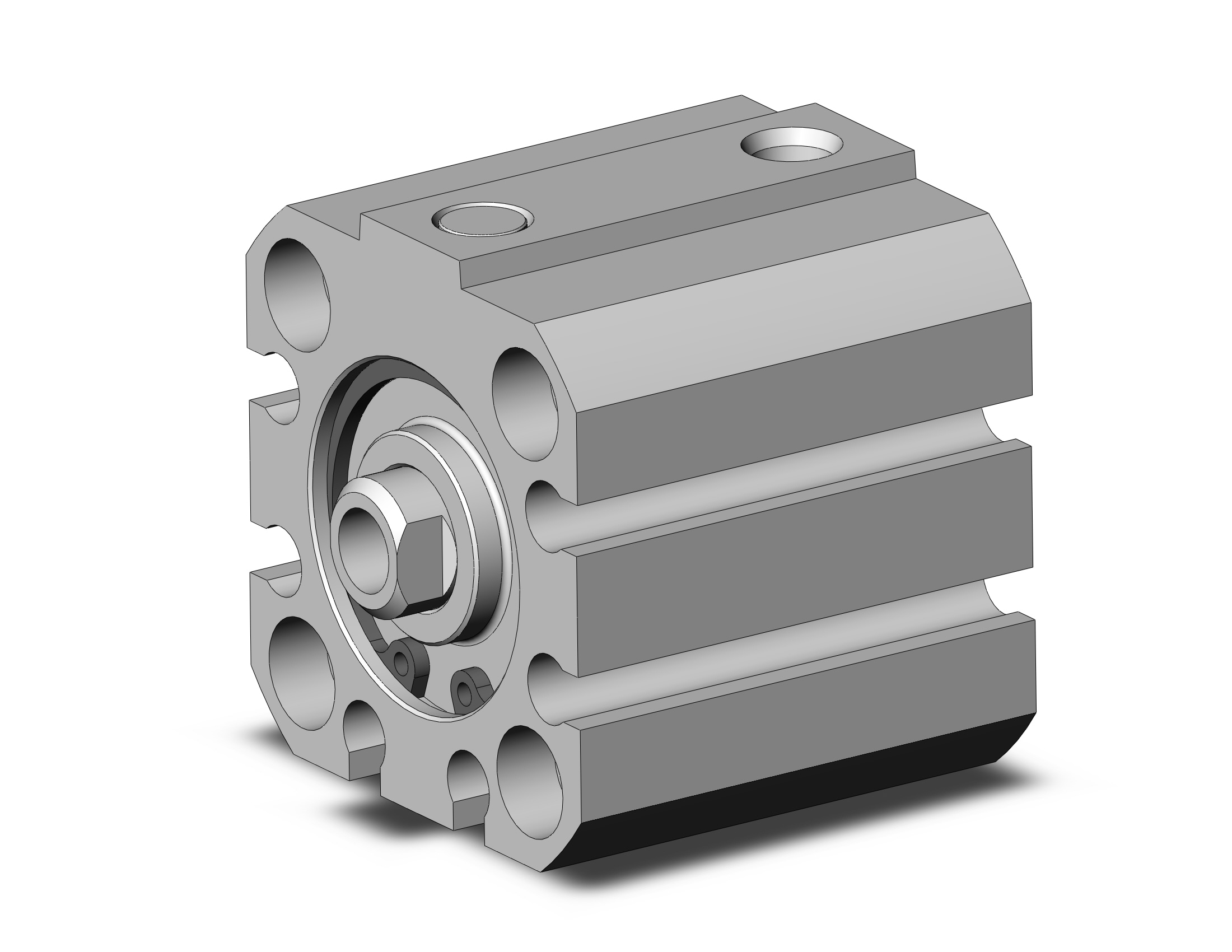 SMC NCQ8E075-037S cyl, compact, spr rtn, NCQ8 COMPACT CYLINDER