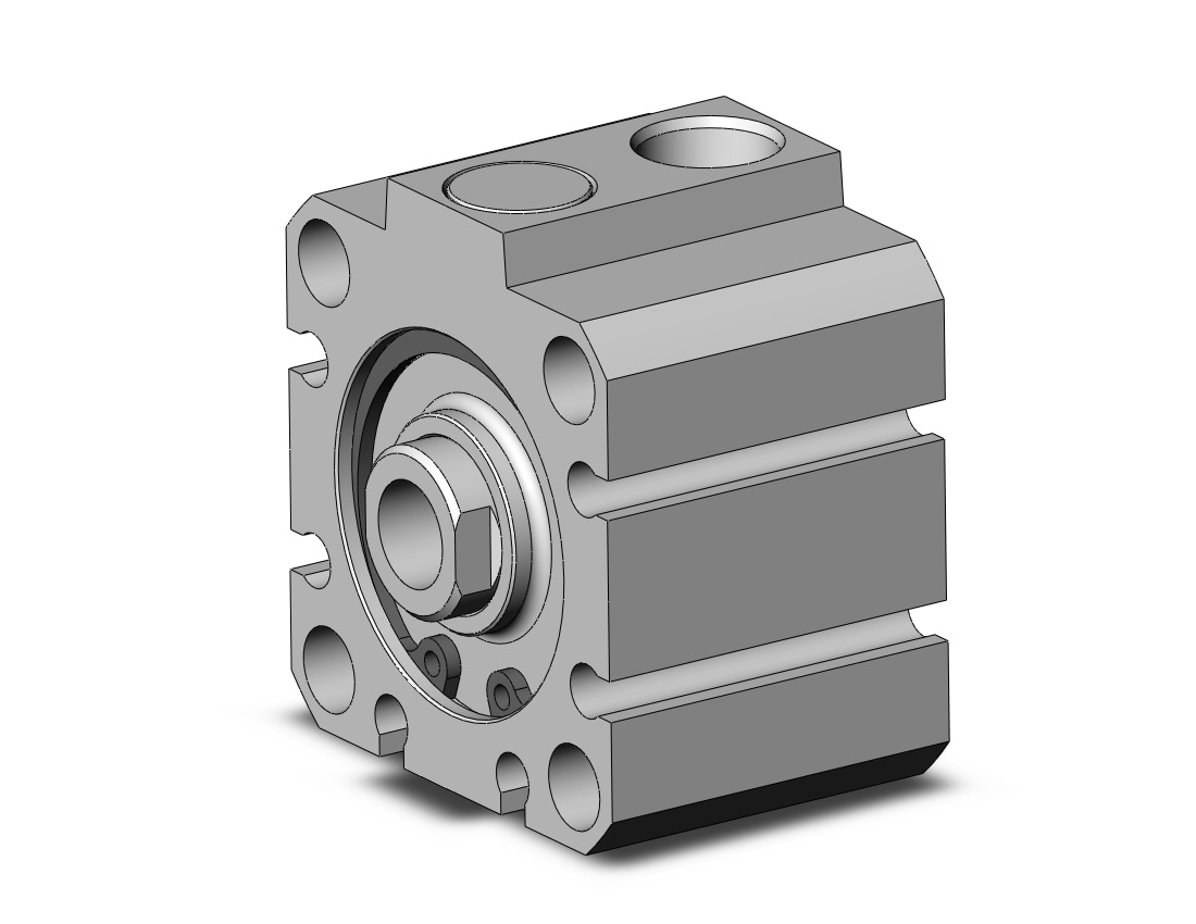 SMC NCQ8M106-025S cyl, compact, spr rtn, NCQ8 COMPACT CYLINDER