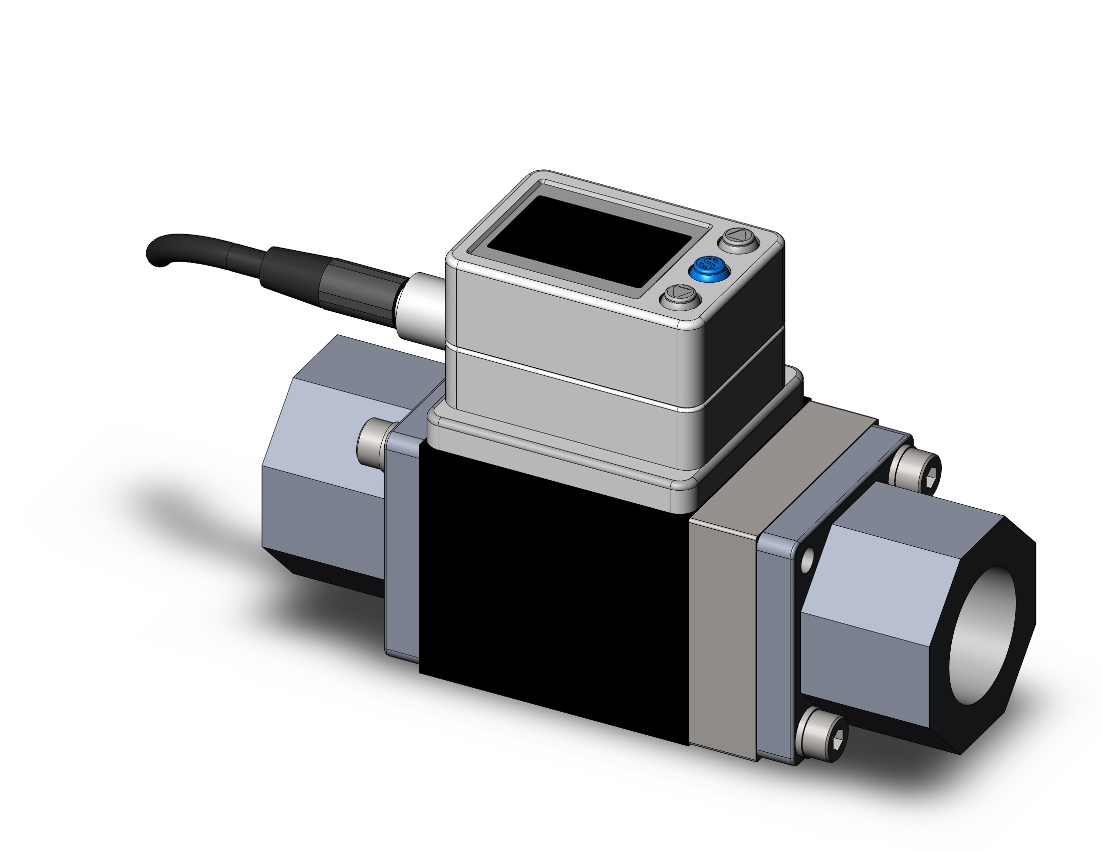 SMC PF3W740-04-AT-M 3-color digital flow siwtch for water, DIGITAL FLOW SWITCH, WATER, PF3W