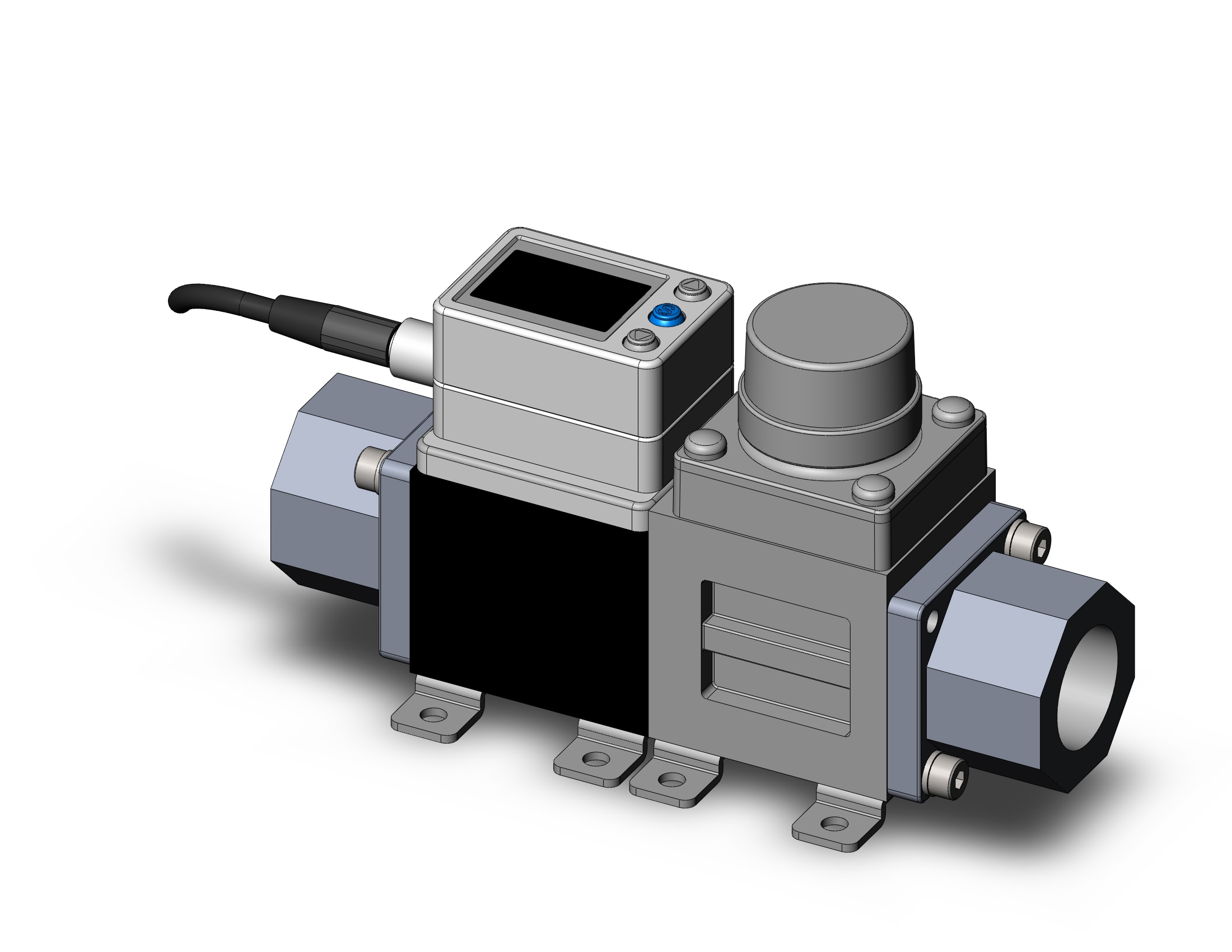 SMC PF3W740S-N04-A-MRA 3-color digital flow siwtch for water, DIGITAL FLOW SWITCH, WATER, PF3W