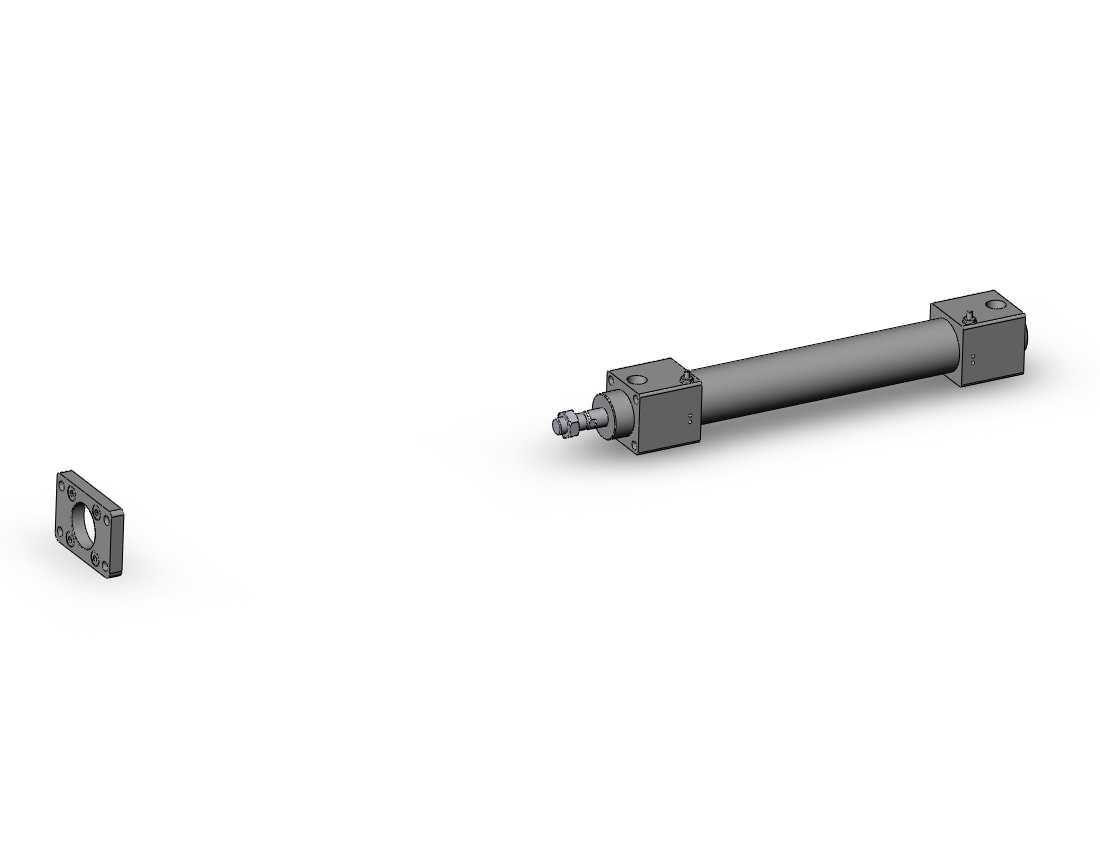 SMC RHCF50-250 base cylinder, RHC ROUND BODY HIGH POWER