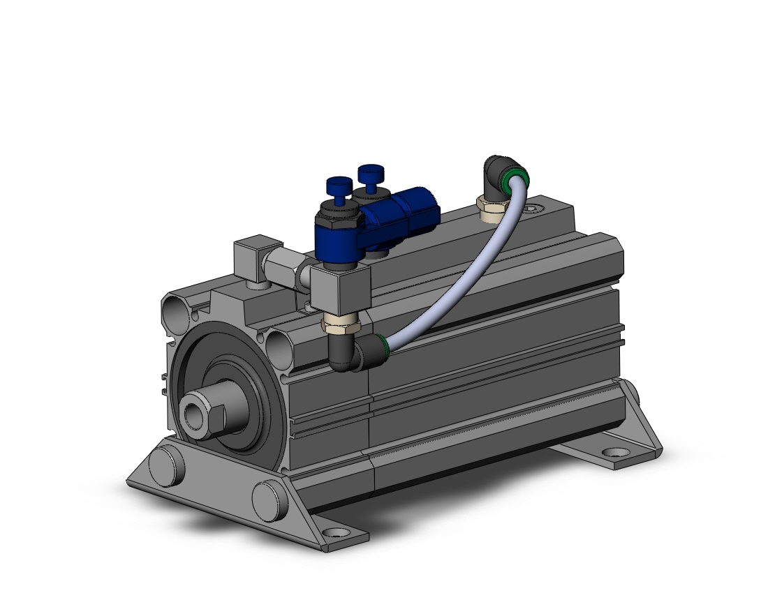 SMC RLQL63TF-75-FR cyl, compact w/lock, RLQ COMPACT LOCK CYLINDER