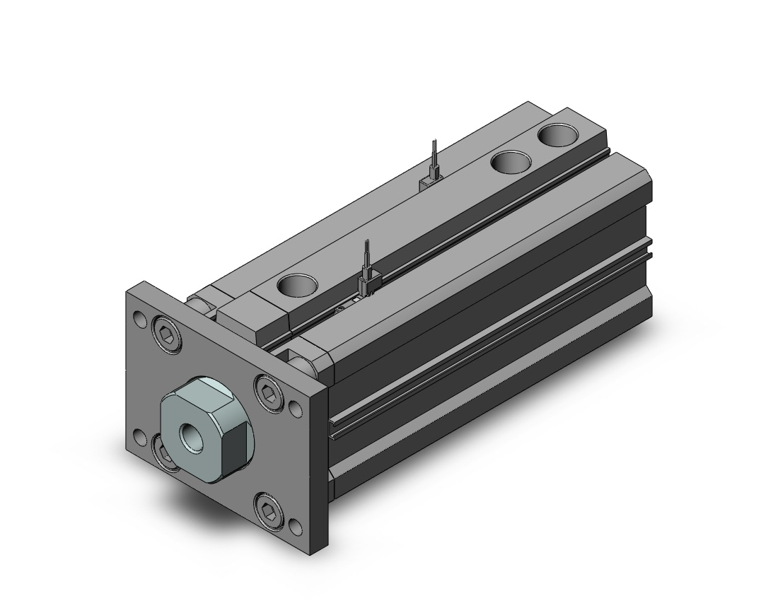 SMC RZQF50-75-40-M9BVL cylinder, 3-position, 3-POSITION CYLINDER