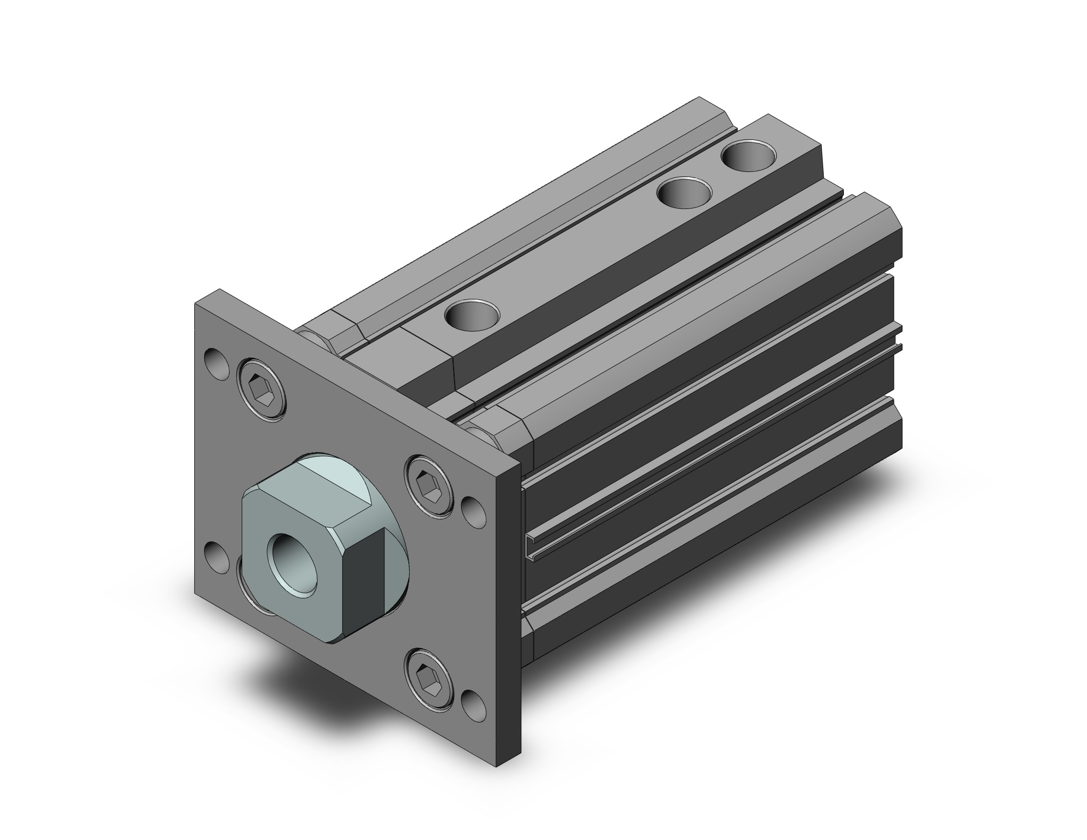 SMC RZQF63-50-20 cylinder, 3-position, 3-POSITION CYLINDER