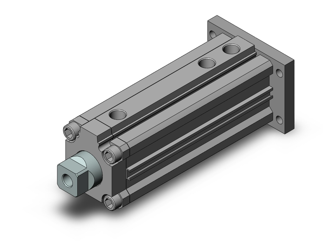 SMC RZQG32TN-50-10 cylinder, 3-position, 3-POSITION CYLINDER