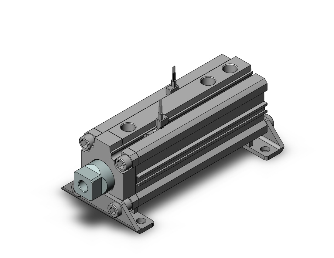 SMC RZQL32-50-20-M9PVSAPC3 cyl, 3-position, sw capable, RZQ 3-POSITION CYLINDER