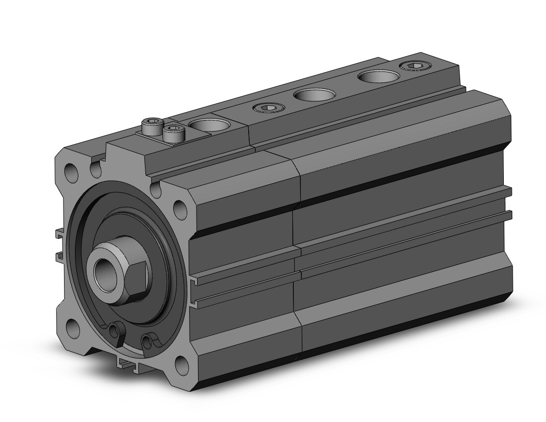 SMC RDLQA40-25-B cyl, compact w/lock, sw cap, RLQ COMPACT LOCK CYLINDER