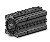 SMC RDLQB40-25-F cyl, compact w/lock, sw cap, RLQ COMPACT LOCK CYLINDER