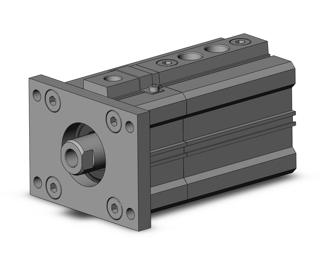 SMC RDLQF50-30-F cyl, compact w/lock, sw cap, RLQ COMPACT LOCK CYLINDER