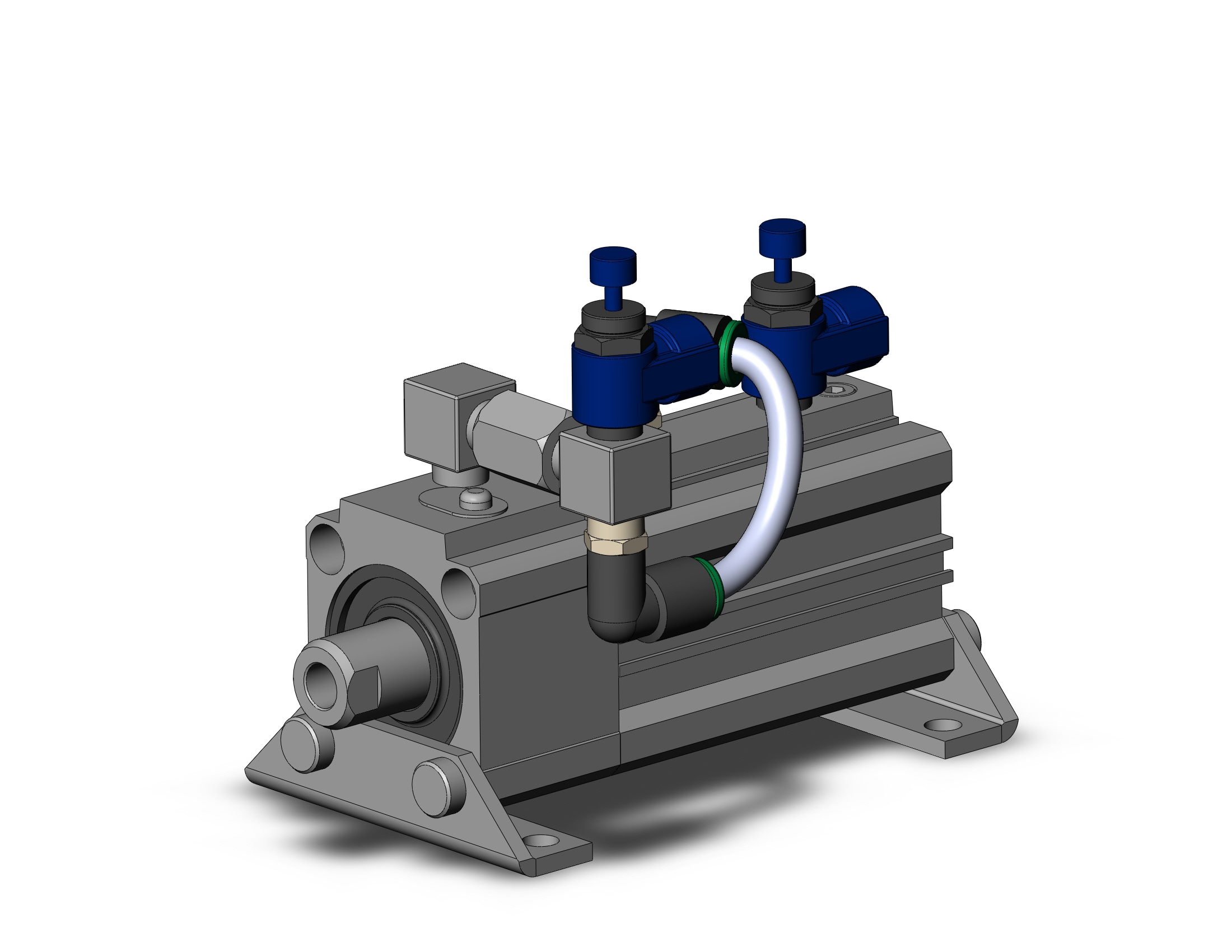 SMC RDLQL32TF-40-BR compact lock cylinder, COMPACT CYLINDER W/LOCK