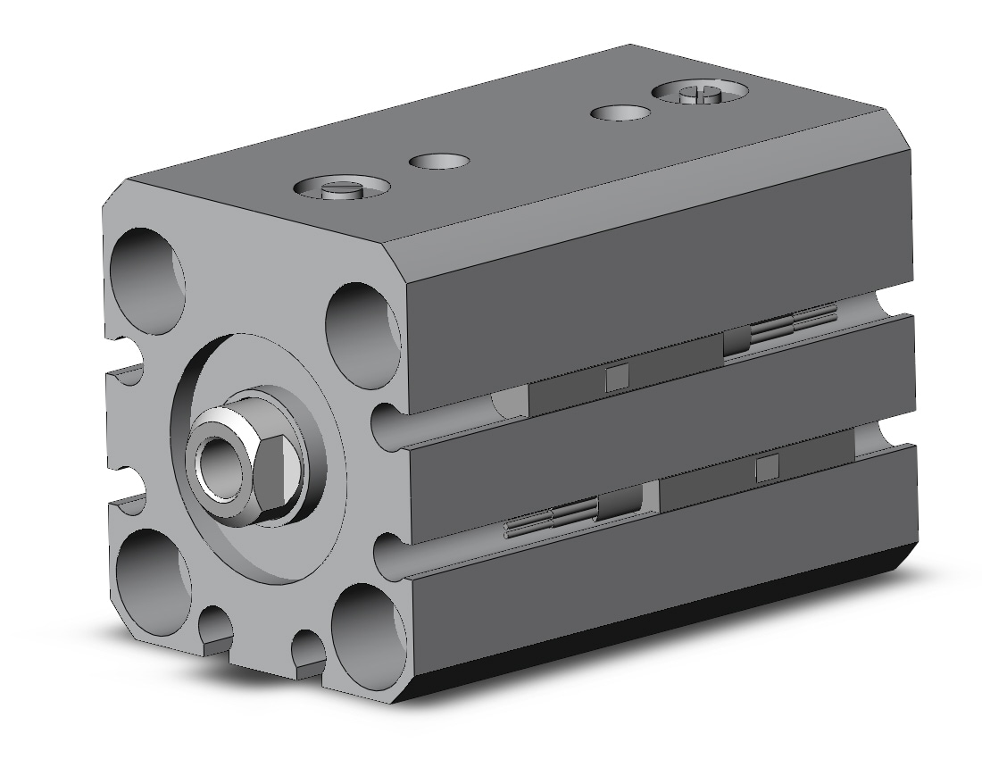 SMC RDQB20-25-M9PSAPC 20mm rq dbl-act auto-sw, RQ COMPACT CYLINDER