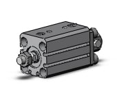 SMC RDQD20-25M cyl, compact, air cush, sw cap, RQ COMPACT CYLINDER