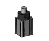 SMC RSDQA50-25BZ-M9BAZ compact stopper cylinder, rsq-z, STOPPER CYLINDER