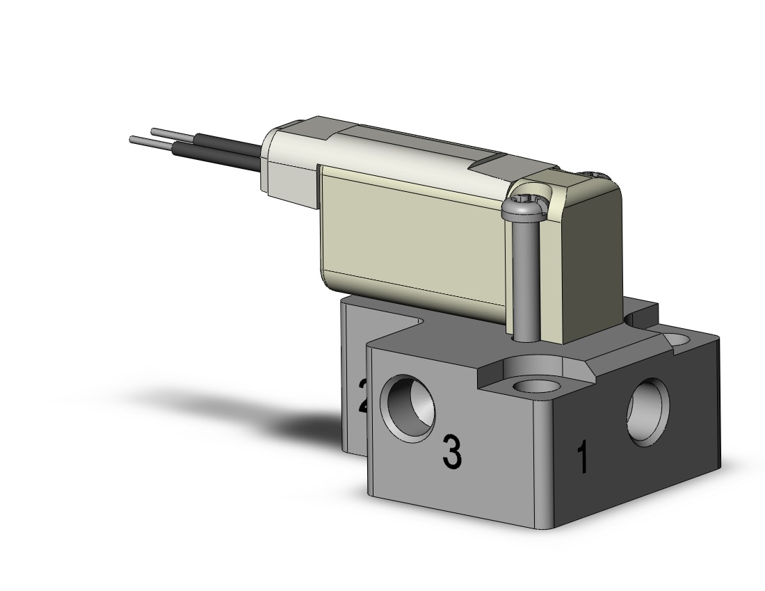 SMC S070B-RAG-M5 valve, base mount w/sub-plate, S070 SOLENOID VALVE,3-PORT