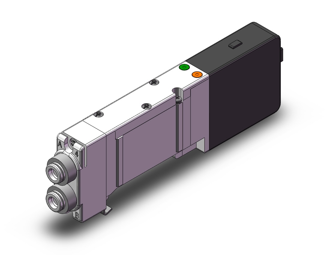 SMC SQ2241D-5LO1-C6 valve, dbl, n/plug-in, dbl sol, SQ2000 VALVE, SOL 4-WAY***